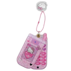 ハローキティ スライドガラケーキーホルダー ヒョウ(ピンク) 