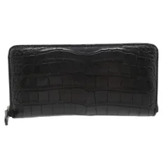 未使用 クロコダイル ラウンドファスナー長財布 ブラック 黒 1029 メンズ
