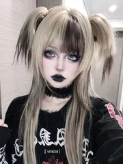 alicegarden 1ピース 熱に強い長い直毛 合成ウィッグ、クリップタイプのつけ毛アクセサリー、前髪付き マルチカラー 28インチ 自然な仕上がり デイリー使い