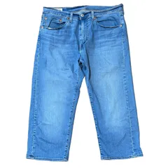 LEVI'S PREMIUM 505 COOL ストレッチ クロップド テーパード 涼ジーンズ ブルー サイズW32 メンズL リーバイス
