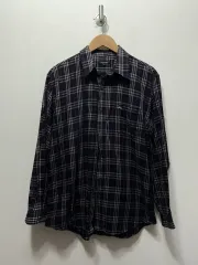 バーバリー ブラック チェック シャツ L オーバーサイズ