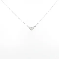 K18WG ハート ダイヤモンド ネックレス 0.02CT