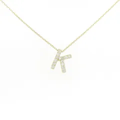 K18YG イニシャルK ダイヤモンド ネックレス 0.28CT