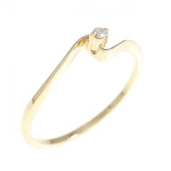 ララクリスティー 18K ゴールドリング 0.5g ダイヤモンド0.02 - メルカリ