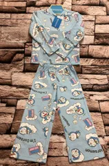 送料無料！人気キャラ【ドラえもん】&【スヌーピー】快適な着心地！綿混キルト子供パジャマ上下(画像から)１組