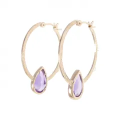 K14PG アメジスト ピアス