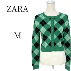 ★美品 ZARA ザラ グリーン 長袖 カーディガン・ボレロ・アンサンブル M HMR104-23
