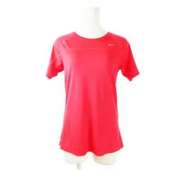 ナイキ NIKE NIKE RUNNING DRI-FIT Tシャツ カットソー ラウンドネック 半袖 切替 メッシュ ストレッチ ロゴ スポーツ L 赤 レッド /CK2