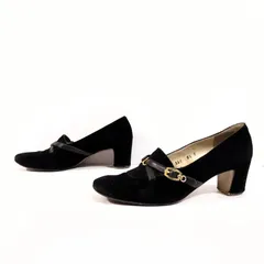 おしゃれコーデ◎【SALVATOREFERRAGAMO】サルヴァトーレフェラガモ パンプス ヒール OH G209269  シンプル おしゃれ 軽量 大人スタイル ベルト 大人コーデ きれいめ レディース 黒 ブラック 22.5cm /M39658HH