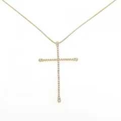 K18YG クロス ダイヤモンド ネックレス 0.70CT