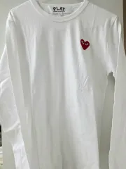 COMME des GARCONS PLAY 白 長袖 Tシャツ