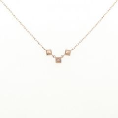 パティエラ【Briller】K10バゲットカットダイヤモンドネックレス