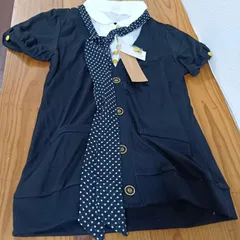 ♡カワイイ系♡【GRL／グレイル】制服風・ボウタイ付き 半袖シャツ・ブラウス ブラック カーディガン セットアップ◆タグ付◆袋入り◆  268.