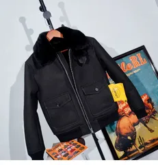 新品未使用 h ヴィンテージ アメリカン  オールドマネー PLスタイル イタリアン メリノムートン レザージャケット メンズ 皮毛一体 フライトジャケット 冬用アウター