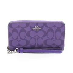 COACH コーチ ロングジップアラウンドウォレット シグネチャー ラウンド長財布