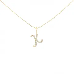 K18YG イニシャルK ダイヤモンド ネックレス 0.08CT