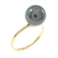 K18YG 黒蝶パール リング 8.7mm