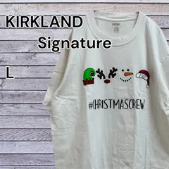 【美品】USA古着　カークランド クリスマス Tシャツ 2021　Kirkland Signature　カークランドシグニチャー　サイズL　ホワイト　メンズ