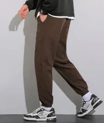 冬パンツ 起毛 コーデュロイ ジョガーパンツ ブラウン / 新品