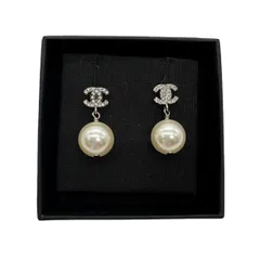 ♪3690 シャネル ピアス ココマーク CC ラインストーン パール スイング A36138 Y02005 Z2354 B25V CHANEL