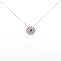 K18WG カラーストーン ネックレス