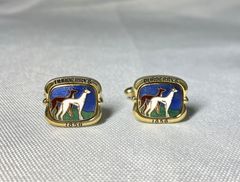 希少◎ サルヴァトーレフェラガモ カフス 犬 ドックゴールド×ボルドー 