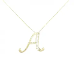 K18YG イニシャルA ダイヤモンド ネックレス 0.15CT
