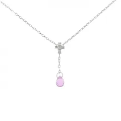 K18WG クロス サファイヤ ネックレス 0.55CT