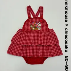 mikihouse ミキハウス chieco saku チエコサク⭐︎ チェック柄スカート付ロンパースM 80cm 〜90cm