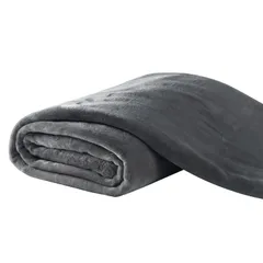 クモリ(Kumori) 毛布 クイーン キング 大判 夏用 冬用 オールシーズン 軽量 ふわふわ 柔らかい 高密度 マイクロファイバー フランネル キャンプ オフィス 冷房対策 静電気防止 洗える ブランケット blanket（220×200cm・ダークグレー