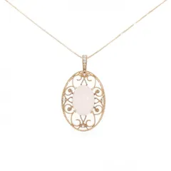 K18PG ローズクオーツ ネックレス 8.24CT