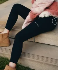 冬用 젝스믹스 BLACK LABEL cignature 360N ダブル 起毛 レギンス ブラック