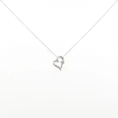 K10WG ハート ダイヤモンド ネックレス 0.02CT