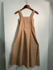 ギンガムチェック ノースリーブワンピース A390