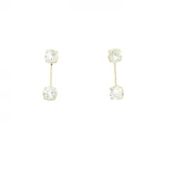 K18YG ホワイトトパーズ ピアス