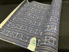 【 反物  /  着物 】生地 巻物 ハンドメイド リメイク 紺色 東京本染