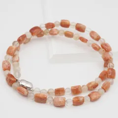 L632 天然石 ルチルクォーツ SILVER刻印 ネックレス デザイン シルバー