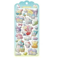 【134926】  サンリオキャラクターズ ドロップジュエリーシール シール ステッカー 可愛い ぷっくり ドロップ コレクション 交換 シールシート  ステッカー シール サンリオ