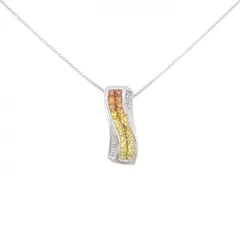 K18WG サファイヤ ネックレス 0.65CT