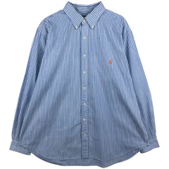 古着 ラルフローレン Ralph Lauren CLASSIC FIT クラシックフィット ビッグサイズ 長袖 ボタンダウンストライプシャツ/eaa597709