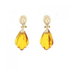 K18YG 琥珀 イヤリング