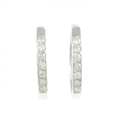 K18WG ダイヤモンド フープ ピアス 0.70CT