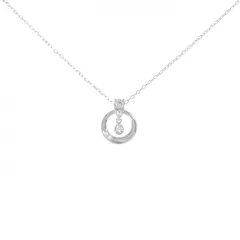 K10WG ホワイトトパーズ ネックレス