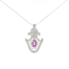 K18WG サファイヤ ネックレス 1.06CT