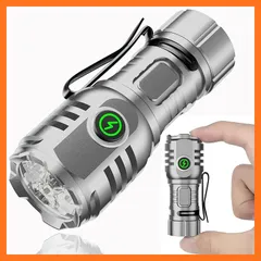 【新品】 【2024新登場 強化版】LED 懐中電灯 EDC 小型 軽量 ハンディ 高輝度 USB充電式 フラッシュライト明るい 8つ照明モード ミニライト 軍用アルミ合金 強力 充電式 2M落下耐久 IPX67防水 防災 防犯 アウトドア用懐中電灯 キャ 1