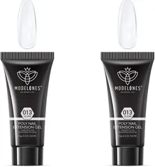 Modelones ジェルネイル ポリネイルジェル カラージェル 長さだし エクステンションジェル ジェル ポリッシュ二つ色セット (クリアセット)