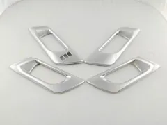 【送料無料】15年モデルスバルアウトバック内装ドアノブフレーム ABSシルバー仕上げ｜内ラッチ装飾プレート 2点セットZX07今だけ特価