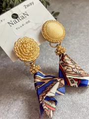 207≫レトロボタンの2wayピアス