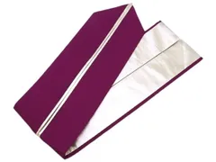 着物美人 送料込み 重ね襟 正絹 伊達襟 重ね衿 掛け襟 襟 振袖重ね襟 成人式重ね襟 重ね襟紫 成人式 結婚式 入学 卒業式 振袖 訪問着 附下 色無地 着物 4way 【 紫 金 両面 】m339093-2E10