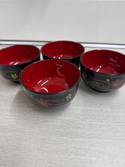 未使用 漆器 汁椀 5客セット 松竹梅 鶴 金彩 黒塗り - メルカリ